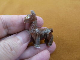 Y-LLA-ST-22 red gray LLAMA carving SOAPSTONE stone PERU FIGURINE love ll... - $8.99