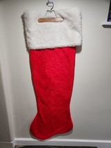 Jumbo Red Christmas Stocking 5 Ft Huge Xmas Synthetic Fur Giant X Large Holidays - £11.01 GBP