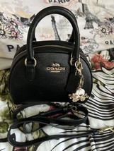 Coach CA202 Sydney Satchel Crossbody bag In Crossgrain Leather Black New! - £78.19 GBP