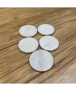 Vintage Lot of 5 Wooden Poker Chips Estate Find KG JD - $13.58 CAD