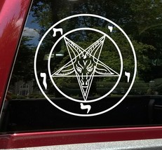 Sigil of Baphomet Pentagram Vinyl Decal - Satanism Goat - Die Cut Sticker - £7.90 GBP+