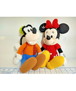 Minnie and Goofy Plush Dolls Kohl&#39;s Cares Toy 12&quot; Tall Disney Stuffed An... - $7.00