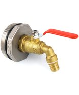 QWORK 2&quot; Drum Faucet Brass Barrel Faucet with EPDM Gasket for 55 Gallon ... - £21.18 GBP