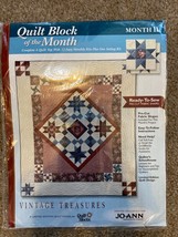 JoAnn Quilt Block Of The Month Vintage Treasures “Renewed Friendship” Month 11 - £11.00 GBP