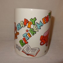 Happy Retirement Coffee Mug 12 oz Cup No One Fill Your Shoes Lefton China 1990 - £11.79 GBP