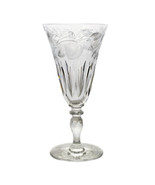 Hawkes Signed Kings Gravic Fruits Goblet, Cut Glass Foot &amp; Stem 6030 7&quot; ... - $125.00