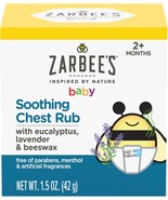 Zarbee&#39;s Baby Soothing Chest Rub with Eucalyptus &amp; Lavender Petroleum-Fr... - $186.28 MXN