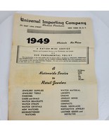 Vintage 1949 Universal Importing Company Net Price List Wholesale Ephemera - $12.00