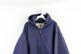 Vintage 90s Carhartt Mens 3XL Thrashed Spell Out Thermal Lined Hoodie Jacket USA - £70.02 GBP