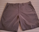 PGA tour Gray Checked Golf Shorts Mens Size 36 Flat Front polyester - $14.84