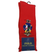 Polo Ralph Lauren Bear Cowboy Socks Men&#39;s Size 6-13 Red (1-Pair) NEW - $19.99