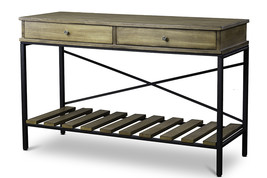 Eline Wood and Metal Console Table-Criss-Cross - $370.00