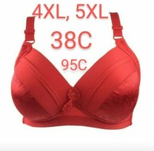 Red Silky Design Tassel Wire-Free Bra Size 4XL, 5XL - £9.17 GBP