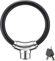 Rockbros Anti-Theft Bike Cable Lock, Black, Portable, Key Lock, Rustproof - $41.97