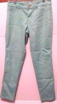 Pre-owned EXPRESS Women&#39;s Light Green Denim Skinny Jeans Size 6 - $369.07 MXN
