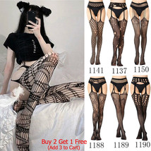  Women Sexy Fishnet Garter Belt Thigh High Stockings Pantyhose Suspender... - $10.99