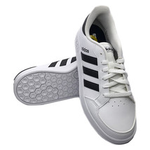 Nwt Adidas Msrp $99.99 Breaknet Men&#39;s White Black Lace Up Tennis Shoes Size 8 - £43.05 GBP