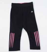 Adidas Black &amp; Pink CR 3/4 Tights 3/4 Length Athletic Capri Cropped Women&#39;s NWT - £42.99 GBP
