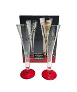 Pfaltzgraff Winterberry Celebration Toasting Flutes Set of 2 in Box - $82.12 CAD