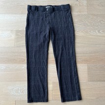 Betabrand Two-Pocket Straight-Leg Dress Yoga Pants Black Purple Plaid XXL - $39.99