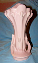 Vintage Camark Pottery Large Pink Floral Vase-Lot 5 - £44.56 GBP