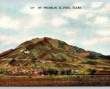 Mount Franklin El Paso Texas TX UNP Unused Linen Postcard K2 - $3.91