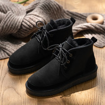 New Style Hot Sale Genuine Leather Woman Snow Boots 100% Natural Women Boots War - £63.04 GBP