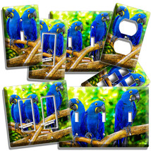 HYACINTH TROPICAL BLUE MACAW LOVE BIRDS PARROTS LIGHT SWITCH PLATES OUTL... - $11.03+