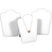 3 Black Velvet Padded Necklace Pendant Display Bust Easels 5.25&quot; - £18.37 GBP