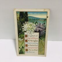 Antique 1913 A Joyous Post Card Flowers Embossed Lake Trees Flowers Posted - $12.82