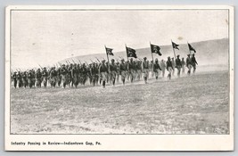 Indiantown Gap PA Infantry Passing In Review 1938 To Red Lion PA Postcard W23 - £4.68 GBP