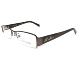 Anne Klein Eyeglasses Frames AK9124 576 Brown Rectangular Half Rim 50-18... - $55.97