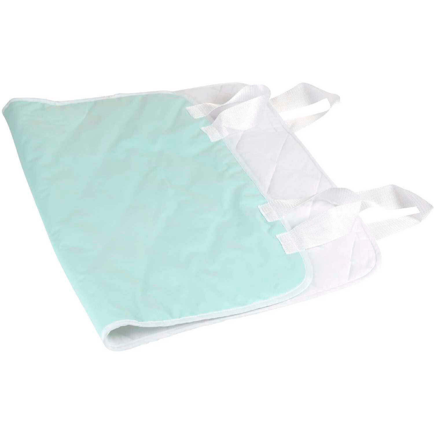 New Reusable Underpad 4 ply Washable Quilted Slide Sheet 28 x 36 Straps - $14.68