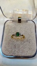 A beautiful ring is made in natural emerald cut shape emerald with diamonds in 1 - £564.59 GBP