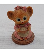 Vintage Enesco Miceville Mrs. Shopmouse Shop Mouse girl mini miniature f... - $418.15 MXN