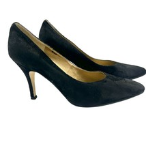 Jennifer Moore 6.5B Black Suede Look Classic High Heeled Pumps - £15.79 GBP