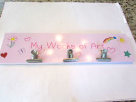 Kid's Display Plaque My Works of Art for Pictures Doodles Schoolwork & More 24" - $14.80