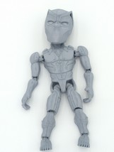 BLACK PANTHER Articulated Figure Flexi 7&quot; Grey 3D Printed Figure - £16.63 GBP