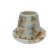 Yankee Candle Shade Topper &amp; Plate by Ellen McLeod Country Farmhouse Sheep Cow - £19.77 GBP