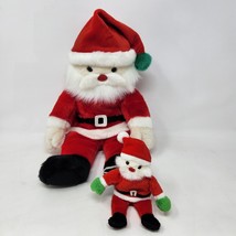 Ty Beanie Babies Santa Claus Lot 1998 Retired Red Vintage 2002 1 Large &amp; 1 Small - £15.57 GBP