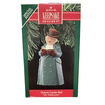 1990 Hallmark Keepsake Ornament Mr Ashbourne Dickens Caroler Porcelain Bell - £6.87 GBP