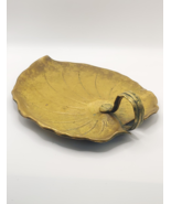 Medium Size Copper Brass Lilly Shaped Dish, Art Nouveau Brass Table Crum... - $47.23