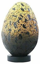 Yellow and Orange Color Dragon Fossil Egg with Black Splatter Spots - $25.99