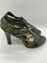 EUC Dollhouse Green Strappy Sandals Heels Size 8  - $21.78