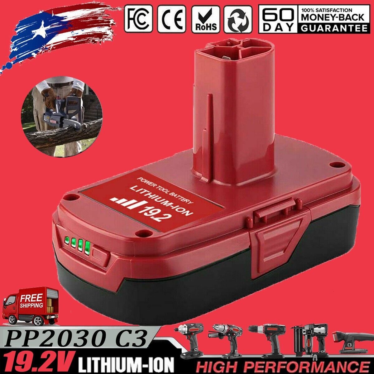 19.2 Volt For Craftsman C3 Lithium-Ion XCP Battery PP2030 11375 130279005 US - $33.99