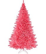 6 Feet Pink Christmas Tree Premium Artificial Spruce Hinged Pink Christm... - £127.27 GBP