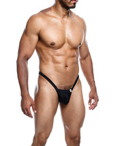 Male Basics Y Buns Thong Black MD - $23.99