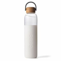 Soma BPA-Free Glass Water Bottle with Silicone Sleeve, White, 25oz - £27.30 GBP