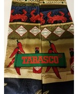 Tabasco Tie Alligators Crabs Peppers 100% Imported Silk 58&quot; long  3.75&quot; ... - $8.73