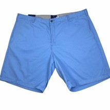 New Saddlebred Mens Shorts 46W Big &amp; Tall 10&quot; Inseam Flat Front Blue Cotton - £18.65 GBP